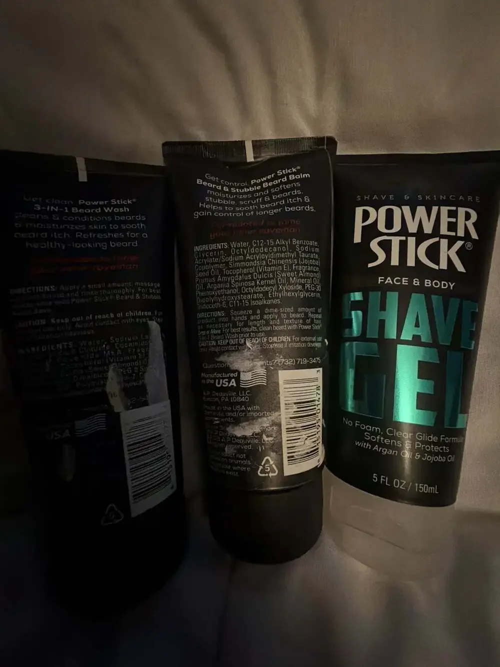 #343 Power Stick Shave and Skincare Beard Wash Beard Balm Shave Gel 3-Piece Set